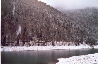 Lac de Fabreges en hiver